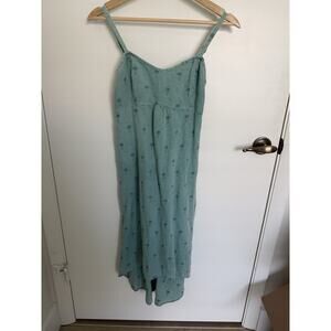 Tommy Bahama Palm Tree Embroidered Linen Dress XS with Adjustable Straps